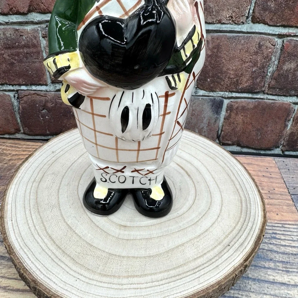Scotch Decanter Scotsman Bagpipes Japan Ceramic Vintage 1960s #5323‎ 12